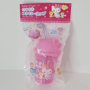 Hello Kitty Pink Straw Cup On The Go